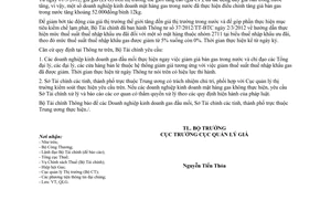 Công văn 2817/BTC-QLG giảm giá gas sau điều chỉnh thuế