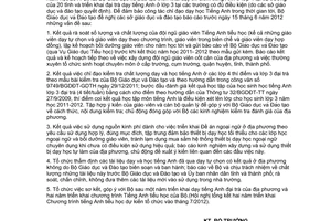 Công văn 1237/BGDĐT-GDTH rà soát, đánh giá kết quả dạy thí điểm và triển khai