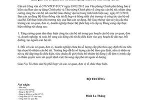 Công văn 1579/BGTVT-TCCB công tác cán bộ nữ