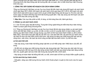 Công văn 1747/BGTVT-TCCB hướng dẫn triển khai Chương trình cải cách hành chính