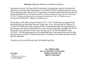 Công văn 1495/NHNN-DBTKTT kiến nghị khai thác nhóm chỉ tiêu 3A, 4C.1, 4C.2.5