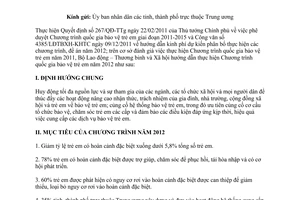 Công văn 775/LĐTBXH-BVCSTE hướng dẫn Chương trình quốc gia bảo vệ trẻ em