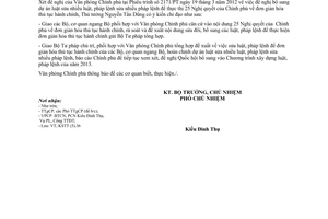 Công văn 1865/VPCP-KSTT dự án luật sửa nhiều luật, pháp lệnh sửa nhiều pháp lệnh