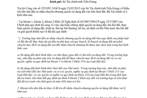 Công văn 3936/BTC-QLCS về khấu trừ tiền nhà đầu tư đã nhận chuyển nhượng quyền s