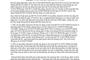 Công văn 448/BXD-KHCN hướng dẫn quy định tại QCVN 16:2011/BXD