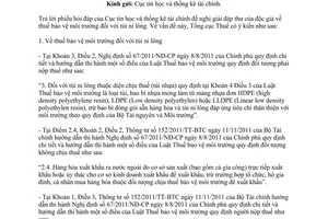 Công văn 1058/TCT-CS giải đáp vướng mắc thuế bảo vệ môi trường