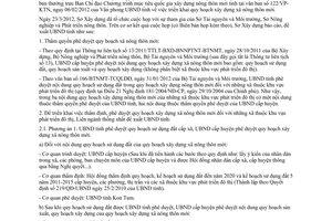 Công văn 124/SXD-QH quy hoạch xây dựng xã nông thôn mới xã thuộc khu vực