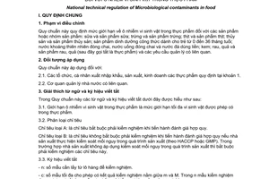 Quy chuẩn kỹ thuật quốc gia QCVN 8-3:2012/BYT về ô nhiễm vi sinh vật trong thực phẩm