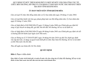 Quyết định 12/2012/QĐ-UBND mức trích kinh phí mức chi cho công tá