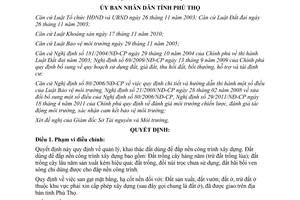 Quyết định 11/2012/QĐ-UBND  đất đắp nền công trình xây dựng