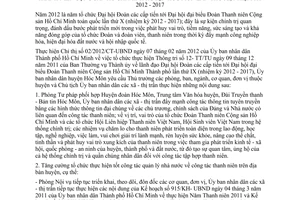 Chỉ thị 01/2012/CT-UBND Đại hội đại biểu Đoàn Thanh niên Cộng sản Hồ Chí Minh