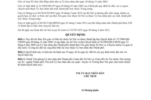 Quyết định 11/2012/QĐ-UBND đổi tên Ban Tôn giáo và Dân tộc thành Ban Tôn giáo