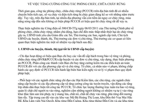 Chỉ thị 07/CT-UBND năm 2012 tăng cường công tác phòng cháy chữa cháy rừng Nghệ An