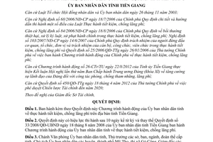 Quyết định 537/QĐ-UBND 2012 thực hành tiết kiệm chống lãng phí Tiền Giang