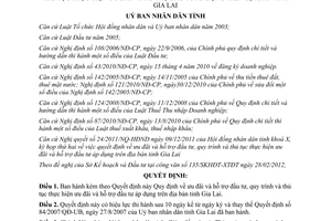 Quyết định 05/2012/QĐ-UBND  Quy định ưu đãi và hỗ trợ đầu tư