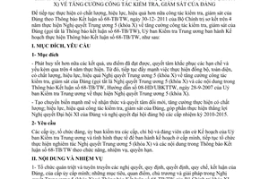 Kế hoạch 52-KH/UBKTTW thực hiện Thông báo kết luận 68-TB/TW sơ kết trên 4 năm