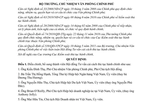 Quyết định 259/QĐ-VPCP năm 2012 điều chỉnh bổ sung nhân sự Hội đồng Tư vấn