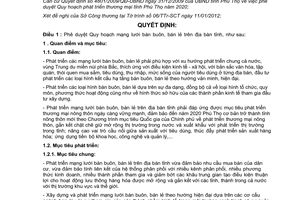 Quyết định 831/QĐ-UBND phê duyệt quy hoạch mạng lưới bán buôn bán lẻ