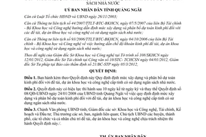 Quyết định 06/2012/QĐ-UBND  kinh phí đề tài dự án khoa học và công nghệ