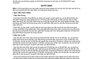 853/QĐ-UBND Phê duyệt Danh mục sản phẩm hàng hóa nông nghiệp