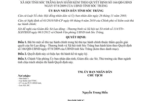 Quyết định 53/QĐ-UBND năm 2012 bãi bỏ thủ tục hành chính Sở Lao động Thương binh Xã hội Sóc Trăng