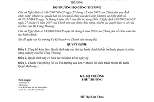 Quyết định 1476/QĐ-BCT năm 2012 công bố thủ tục hành chính bị bãi bỏ