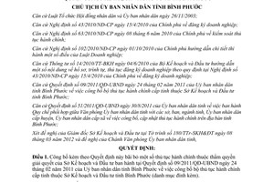 Quyết định 614/QĐ-UBND năm 2012 hủy bỏ thủ tục hành chính Sở Kế hoạch Bình Phước