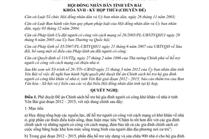 Nghị quyết 03/2012/NQ-HĐND hỗ trợ hộ gia đình người có công khó khăn về nhà ở