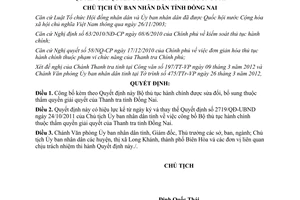 Quyết định 914/QĐ-UBND năm 2012 công bố thủ tục hành chính sửa đổi