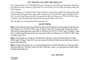 Quyết định 21/QĐ-ĐTĐL  Quy trình Mô phỏng thị trường điện