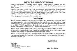 Quyết định 19/QĐ-ĐTĐL Quy trình lựa chọn nhà máy điện mới tốt nhất