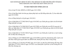 Quyết định 10/2012/QĐ-UBND thu phí bảo vệ môi trường khi khai thác khoáng sản