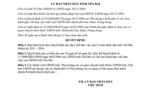 Quyết định 06/2012/QĐ-UBND Quy chế làm việc Ủy ban nhân dân tỉnh Yên Bái 2013