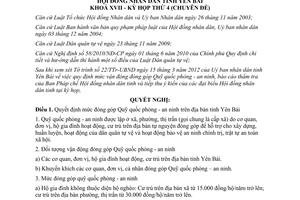 Nghị quyết 05/2012/NQ-HĐND quyết định mức đóng góp Quỹ quốc phòng an ninh