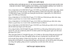 Thông tư liên tịch 11/2012/TTLT-BNNPTNT-BTC-BKHĐT hướng dẫn chế độ quản lý