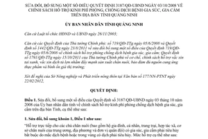 Quyết định 440/QĐ-UBND 2012 sửa đổi 3187/QĐ-UBND kinh phí phòng chống dịch bệnh gia súc Quảng Ninh