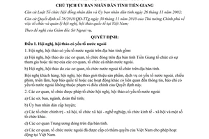 Quyết định 506/QĐ-UBND năm 2012 tổ chức quản lý hội nghị hội thảo Tiền Giang