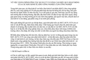 Chỉ thị 07/CT-TTg chấn chỉnh công tác quản lý nâng cao hiệu quả hoạt