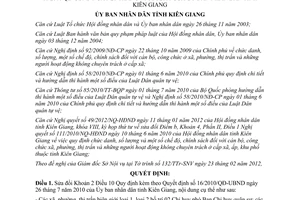 Quyết định 07/2012/QĐ-UBND sửa đổi Khoản 2 Điều 10 Quyết định 16/2010/QĐ-UBND do