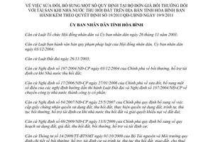 Quyết định 03/2012/QĐ-UBND sửa đổi Quyết định 19/2011/QĐ-UBND