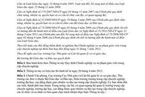 Thông tư 08/2012/TT-BGDĐT quy định chuẩn nghiệp vụ sư phạm giáo viên trung cấp c