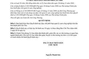 Quyết định 05/2012/QĐ-UBND phối hợp quản lý cụm công nghiệp Cần Thơ