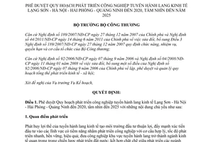 Quyết định 989/QĐ-BCT  phê duyệt Quy hoạch phát triển công nghiệp