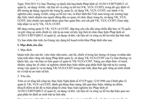 Kế hoạch 10/KH-UBND 2012 triển khai pháp lệnh quản lý sử dụng vũ khí vật liệu nổ An Giang