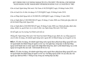 Thông tư 03/2012/TT-NHNN cho vay bằng ngoại tệ tổ chức tín dụng