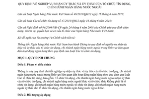 Thông tư 04/2012/TT-NHNN nghiệp vụ nhận ủy thác