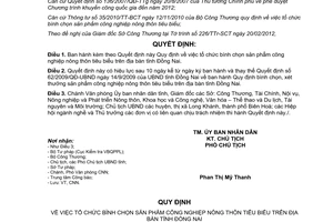 Quyết định 17/2012/QĐ-UBND tổ chức bình chọn sản phẩm công nghiệp nông thôn