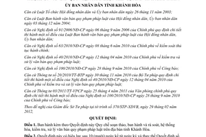 Quyết định 11/2012/QĐ-UBND  Quy chế soạn thảo ban hành rà soát hệ thống hóa