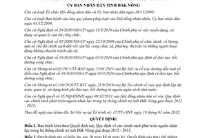 Quyết định 03/2012/QĐ-UBND chính sách phát triển nguồn nhân lực