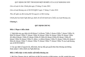 Nghị định 15/2012/NĐ-CP hướng dẫn Luật khoáng sản